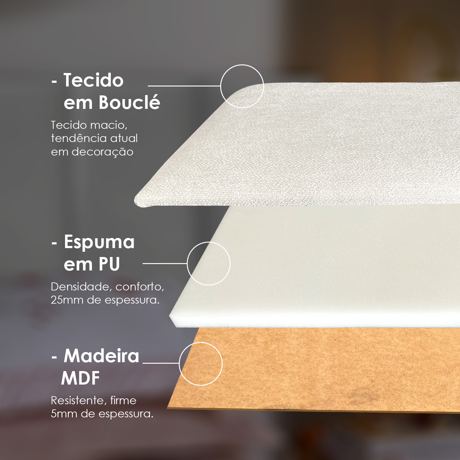 Cabeceira Modular SOLTEIRO - BOUCLÉ